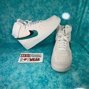 Nike Air Force 1 Af1 Hi White Green Women’s Suede Shoes Sneakers Size